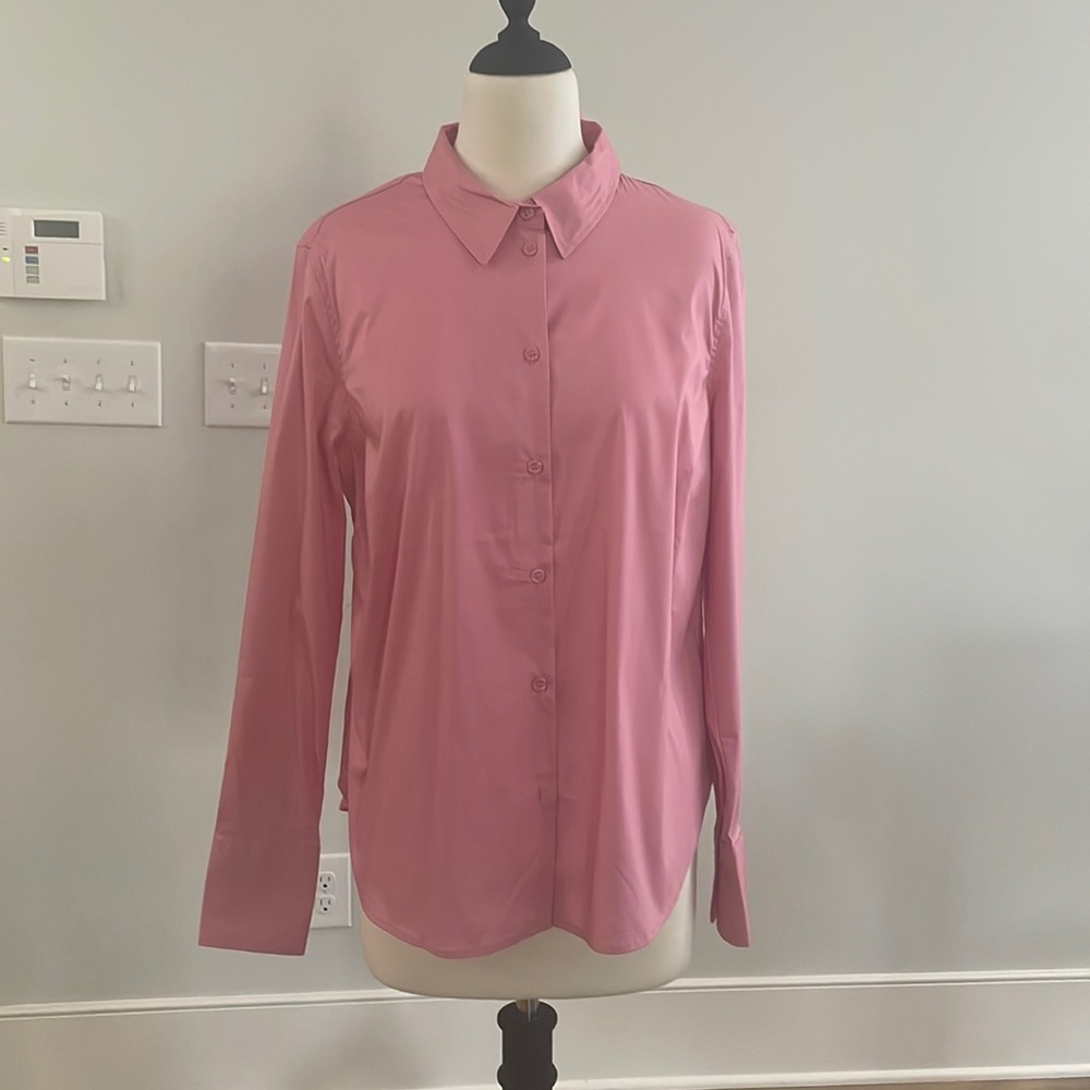 H&M pink button up, size US M